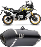 Tubo De Escape Sin Homologación Acústica Lv-14 Acero Negro Fondo Carbono - Leovince Compatible Con Voge Valico 900 Dsx (2024-2026)