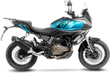 Tubo De Escape Sin Homologación Acústica Lv-14 Acero Negro Fondo Carbono - Leovince Compatible Con Qj Motor Srt 600 Sx (2024-2026)