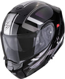 Flip-Up Motorcycle Helmet Scorpion Exo Exo-930 Evo Polycarbonate Chameleon Black Ardens Size Xxl