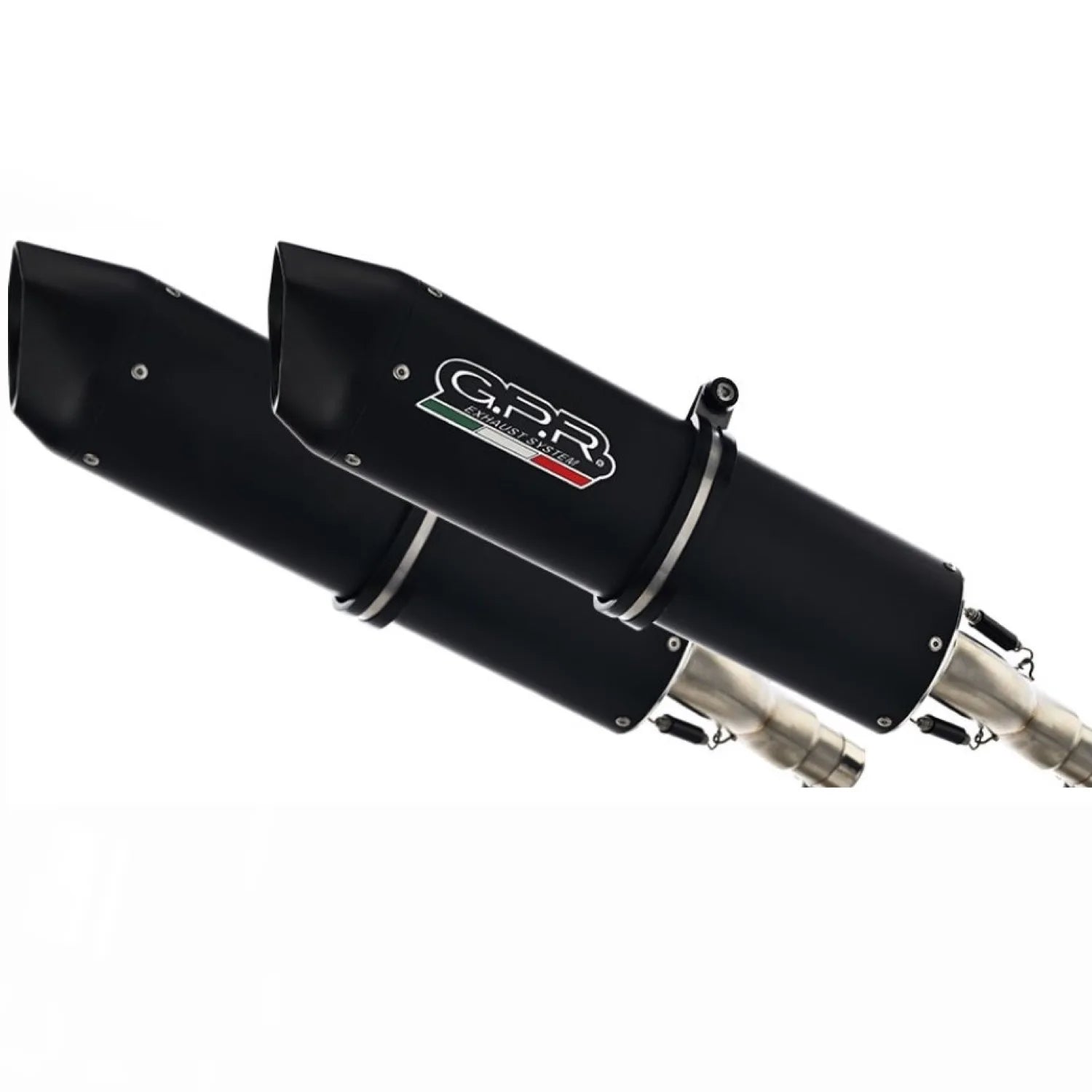 Doble Salida De Escape Con Catalizador Y Homologación Acústica Furore Aluminio Negro - Gpr Compatible Con Yamaha Tdm 900 (2002-2014)