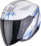 Urban Motorcycle Helmet Scorpion Exo Exo-230 Polycarbonate White Blue Loop Size L