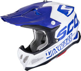 Casco Off-Road Para Moto Scorpion Exo Vx-22 Air Ultra Tct Blanco Azul Updown Talla Xs