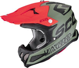 Casco Off-Road Para Moto Scorpion Exo Vx-22 Air Ultra Tct Verde Mate Negro Rojo Updown Talla Xs
