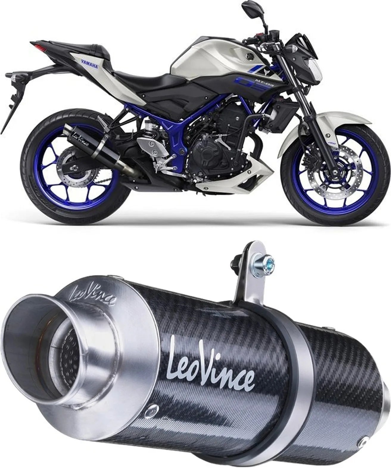 Sistema De Escape Completo Sin Catalizador Y Sin Homologación Acústica Gp Corsa Carbono - Leovince Compatible Con Yamaha Yzf-R3 (2018)
