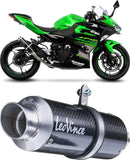 Tubo De Escape Sin Homologación Acústica Gp Corsa Carbono - Leovince Compatible Con Kawasaki Z 400 (2022-2023)