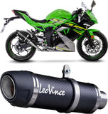Tubo De Escape Sin Homologación Acústica Gp Corsa Evo Carbono - Leovince Compatible Con Kawasaki Z 125 (2019-2024)