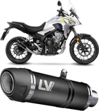 Tubo De Escape Sin Homologación Acústica Lv-10 Acero Fondo Acero - Leovince Compatible Con Yamaha Yzf-R25 (2014-2018)