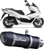 Sistema De Escape Completo Sin Catalizador Y Sin Homologación Acústica Gp Corsa Evo Carbono - Leovince Compatible Con Honda Pcx 125 (2021-2024)
