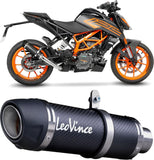 Tubo De Escape Sin Homologación Acústica Gp Corsa Evo Carbono - Leovince Compatible Con Ktm 390 Duke (2021-2023)