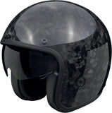 Casco Urban Para Moto Scorpion Exo Belfast Evo Carbon Carbon Fiber Negro Onyx Talla Xs