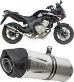 Tubo De Escape Sin Homologación Acústica Lv-14 R Acero Fondo Carbono - Leovince Compatible Con Kawasaki Z 500 - Se (2024-2026)