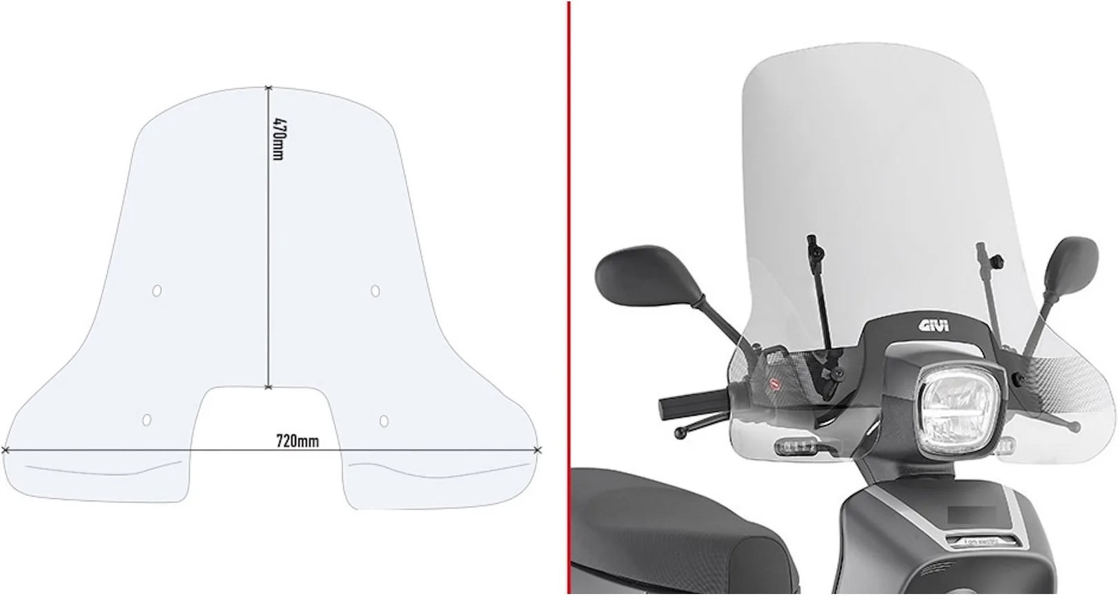 Parabrisas Incolore - Givi Compatible Con Askoll Ngs3 (2020-2024)