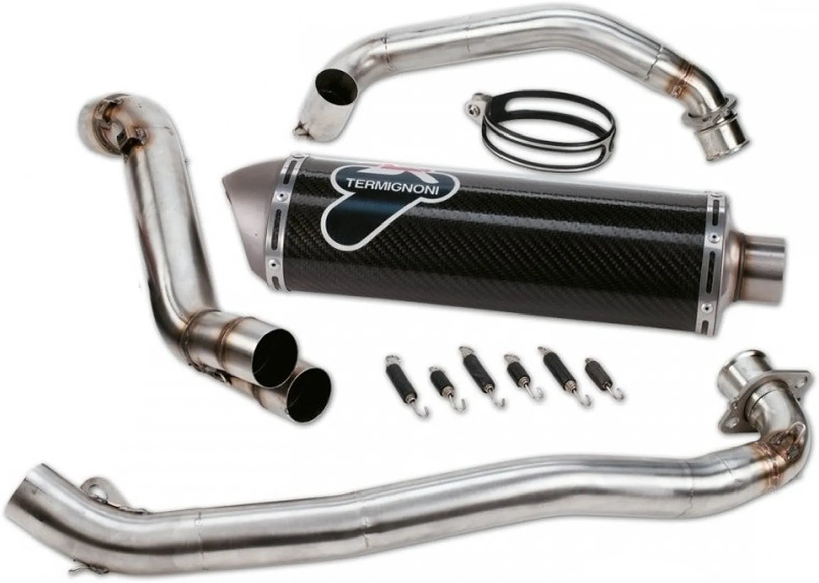 Sistema De Escape Completo Sin Catalizador Y Sin Homologación Acústica Carbono - Termignoni Compatible Con Ducati Hypermotard 796