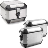 Trekker Alaska Aluminium Top Case + Side Cases - 116 Lt Trekker Alaska Aluminium - Givi Compatible With Royal Enfield Scram 411 (2022-2024)