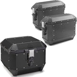 Baúl + Maletas Laterales Trekker Alaska Aluminio Negro 116 Lt Trekker Alaska Aluminio - Givi Compatible Con Honda Crf 1000 L Africa Twin (2018-2019)
