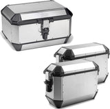 Baúl + Maletas Laterales Trekker Alaska Aluminio 128 Lt Trekker Alaska Aluminio - Givi Compatible Con Honda Nc 700 S (2012-2013)