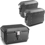 Baúl + Maletas Laterales Trekker Alaska Aluminio Negro 128 Lt Trekker Alaska Aluminio - Givi Compatible Con Honda X-Adv 750 (2025)