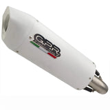 Tubo De Escape Con Catalizador Y Homologación Acústica Albus Evo4 Aluminio Blanco - Gpr Compatible Con Moto Morini Seiemmezzo Scr 650 (2022-2024)