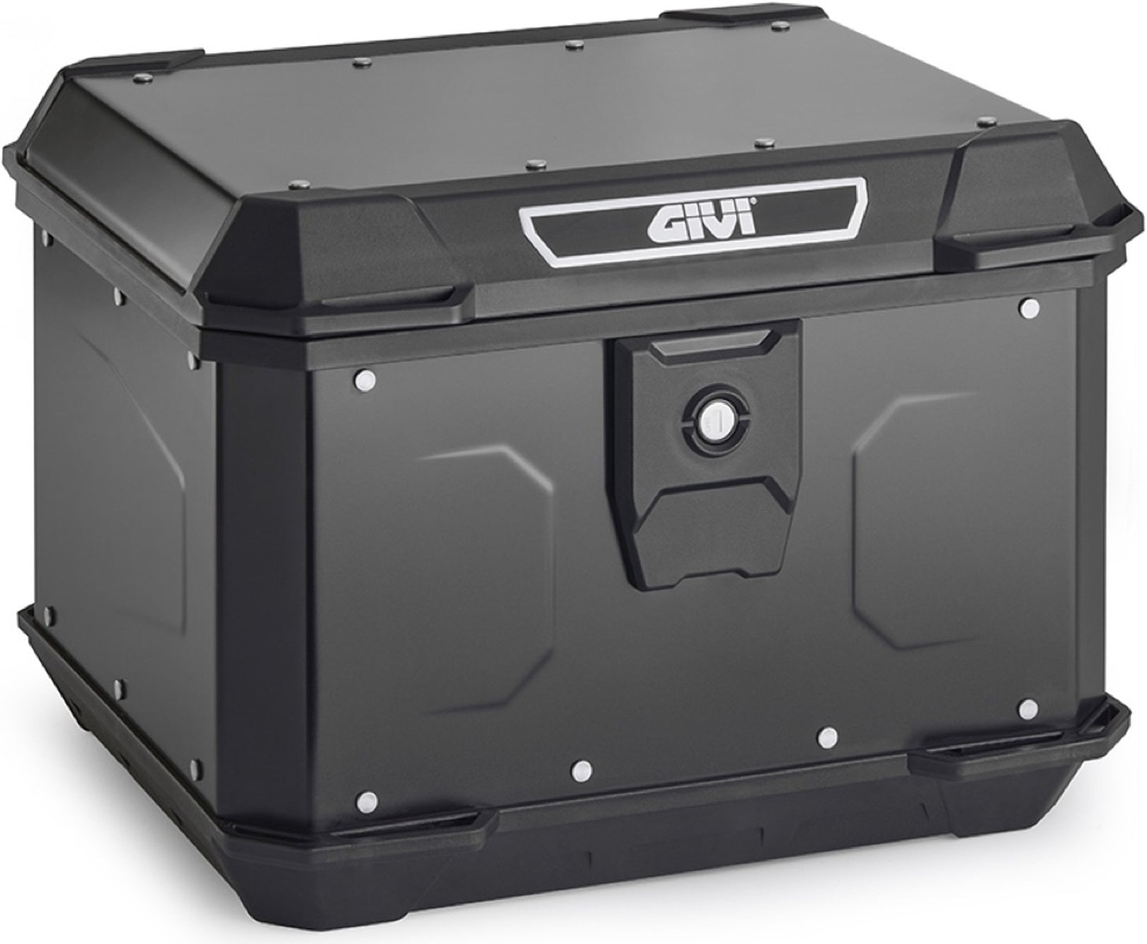 Monolock Alpina Black Aluminium Top Case - 44 Lt Alpina Aluminium - Givi Compatible With Lambretta V Special 50 - 100 - 200 (2022-2024)