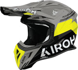 Casco Off-Road Para Moto Airoh Aviator Ace 2 - Av22F31 Composite Carbon Amarillo Gloss Fury Talla S