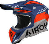Casco Off-Road Para Moto Airoh Aviator Ace 2 - Av22F82 Composite Carbon Cerúleo Gloss Fury Talla S