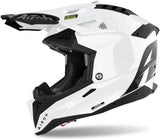 Casco Off-Road Para Moto Airoh Aviator 3 - Av314 Hpc Carbon Blanco Gloss Color Talla M