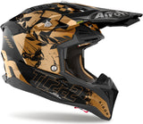 Casco Off-Road Para Moto Airoh Aviator 3 - Av3Ltc17 Hpc Carbon Cromo Gloss Legend Talla S
