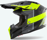 Casco Off-Road Para Moto Airoh Aviator 3 - Av3M31 Hpc Carbon Amarillo Mate Monarch Talla L
