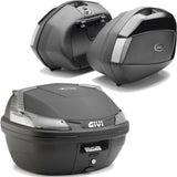 Baúl + Maletas Laterales Blade Negro Tech 107 Lt Blade Plastico - Givi Compatible Con Honda Cb 500 X (2019-2023)