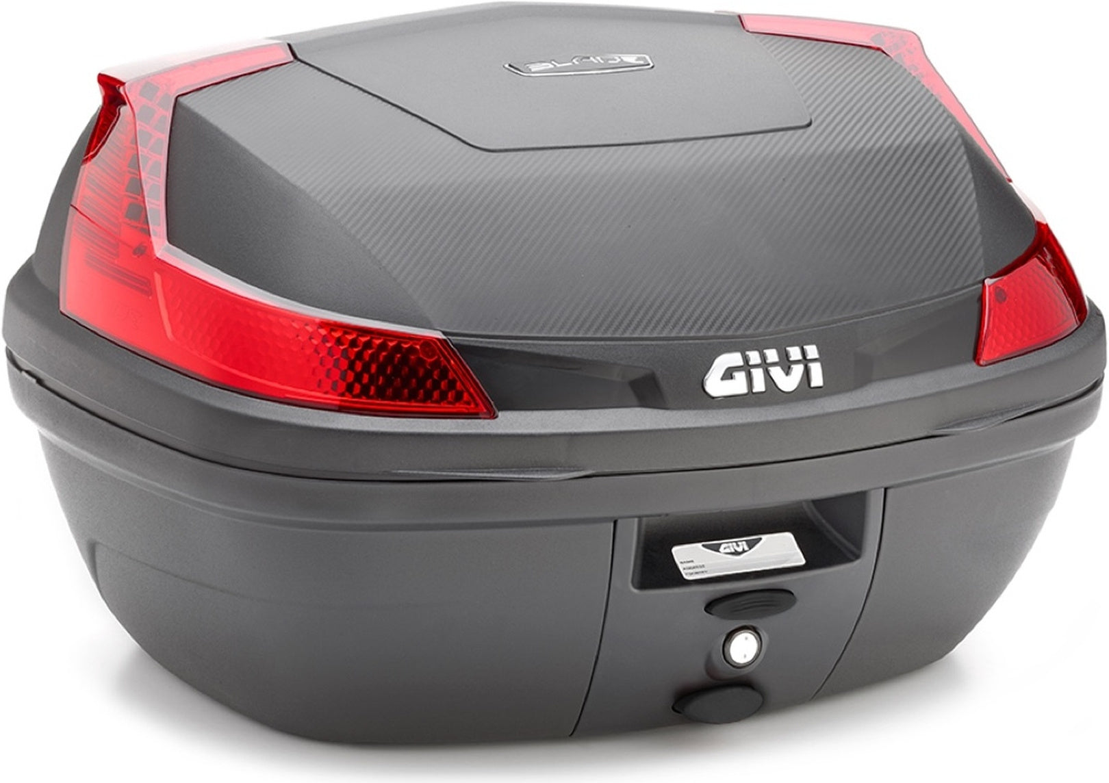 Monolock Blade Black Top Case - 47 Lt Blade Technopolymer - Givi Compatible With Lambretta V Special 50 - 100 - 200 (2022-2024)