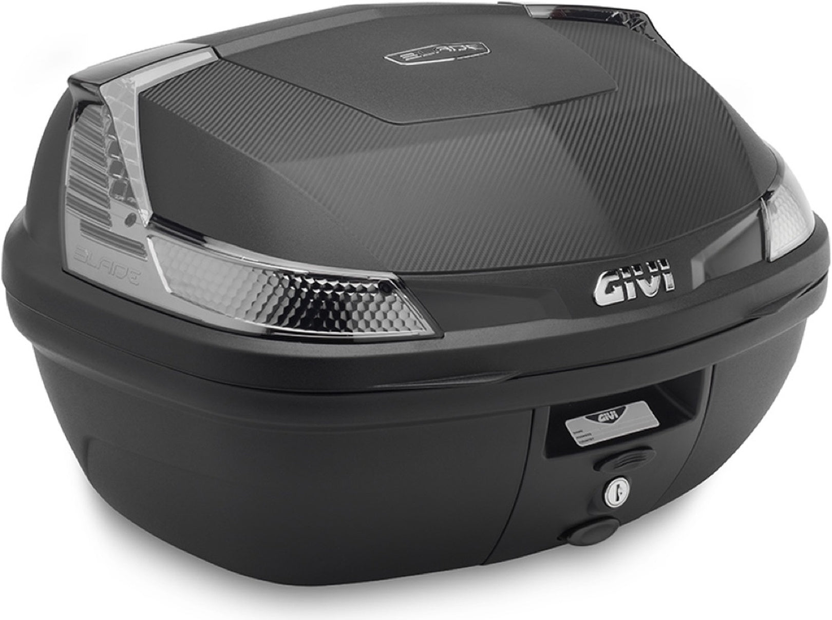Monolock Blade Black Tech Top Case - 47 Lt Blade Technopolymer - Givi Compatible With Sunra Robo S (2021-2024)