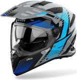 Casco Dual Para Moto Airoh Bandit - Bas18 Thermoplastic Hrt Azul Gloss Spicy Talla L