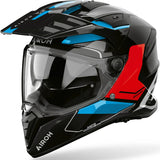 Casco Dual Para Moto Airoh Bandit - Bat17 Thermoplastic Hrt Azul Rojo Gloss Tune Talla Xs