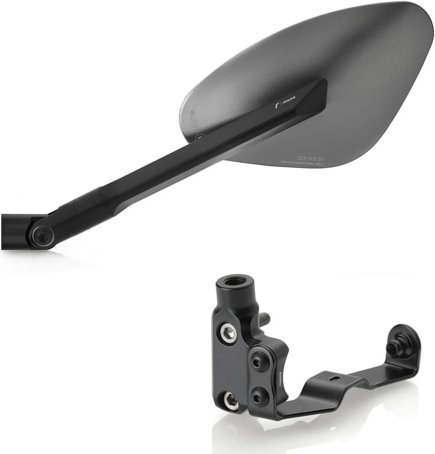 Espejo Side Mount Izquierdo Genesi - Rizoma Compatible Con Mv Agusta Rivale 800 Eas (2013-2019)