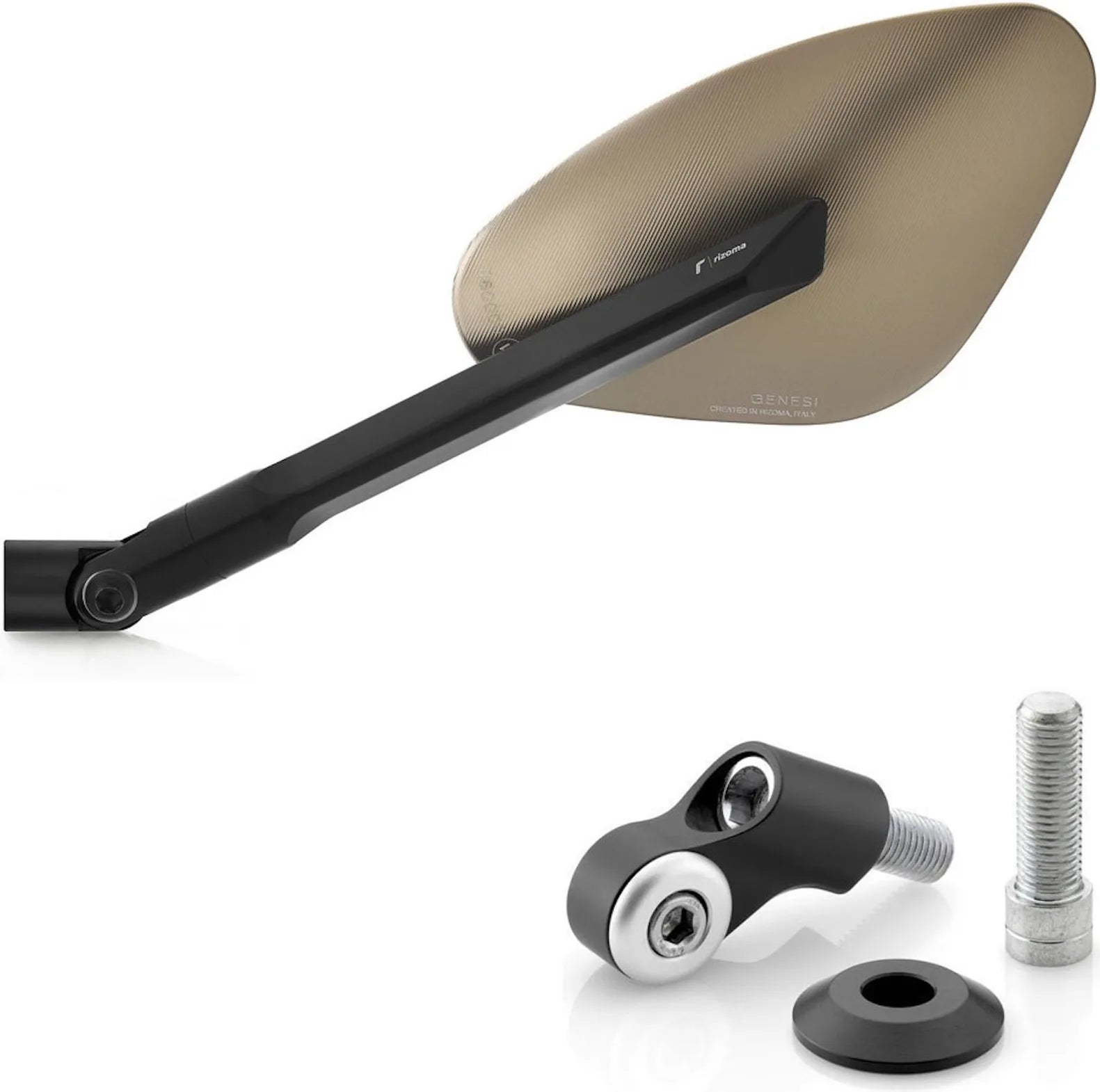 Espejo Side Mount Izquierdo Genesi - Rizoma Compatible Con Ducati Multistrada 1260 (2019-2020)