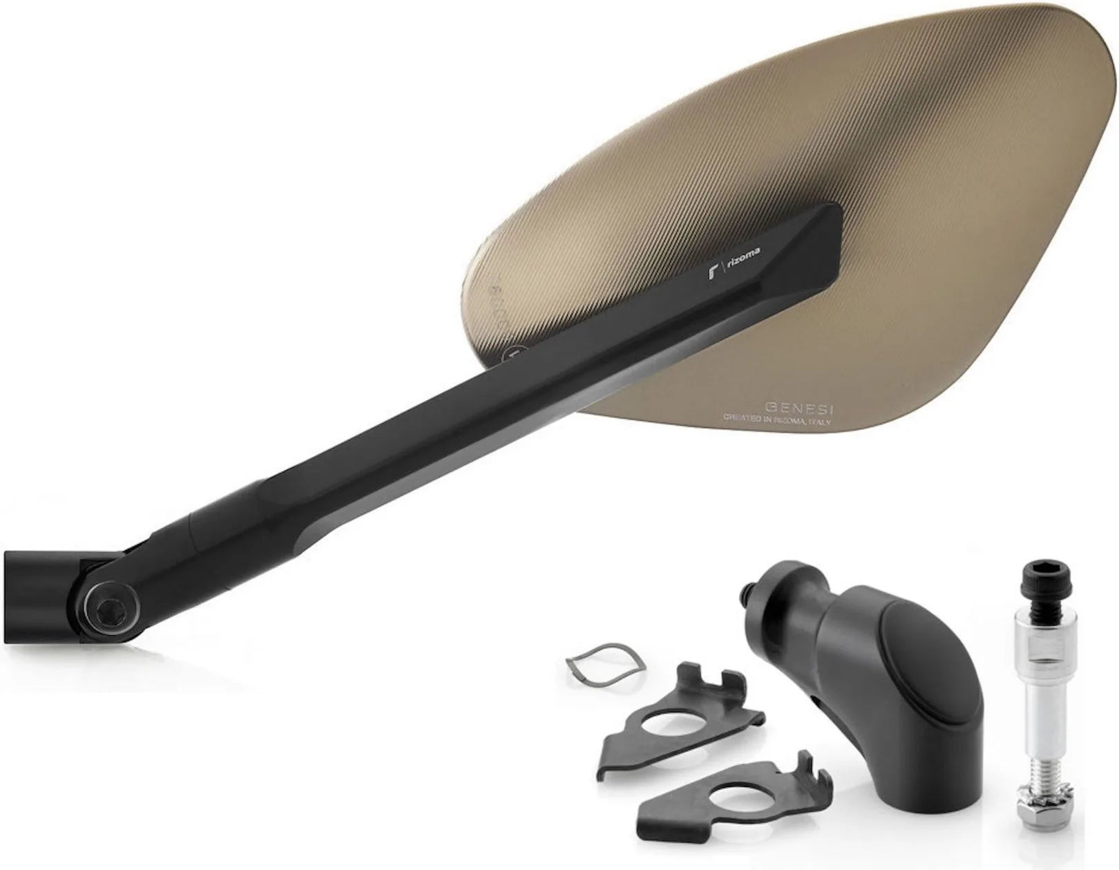 Espejo Side Mount Izquierdo Genesi - Rizoma Compatible Con Yamaha T-Max 500 (2008-2011)