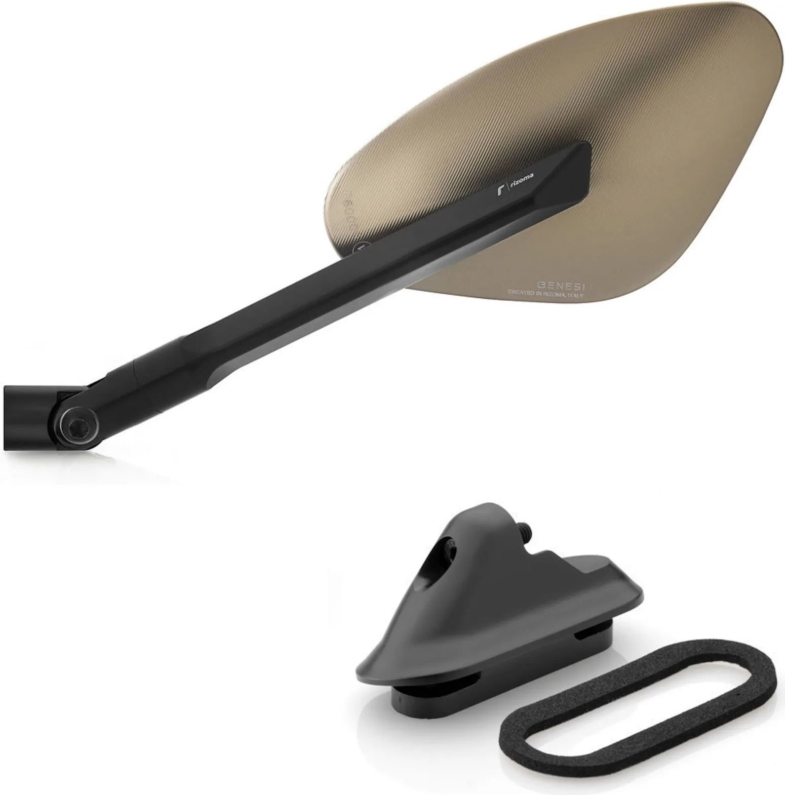 Espejo Side Mount Izquierdo Carenado Genesi - Rizoma Compatible Con Yamaha T-Max 500 (2008-2011)