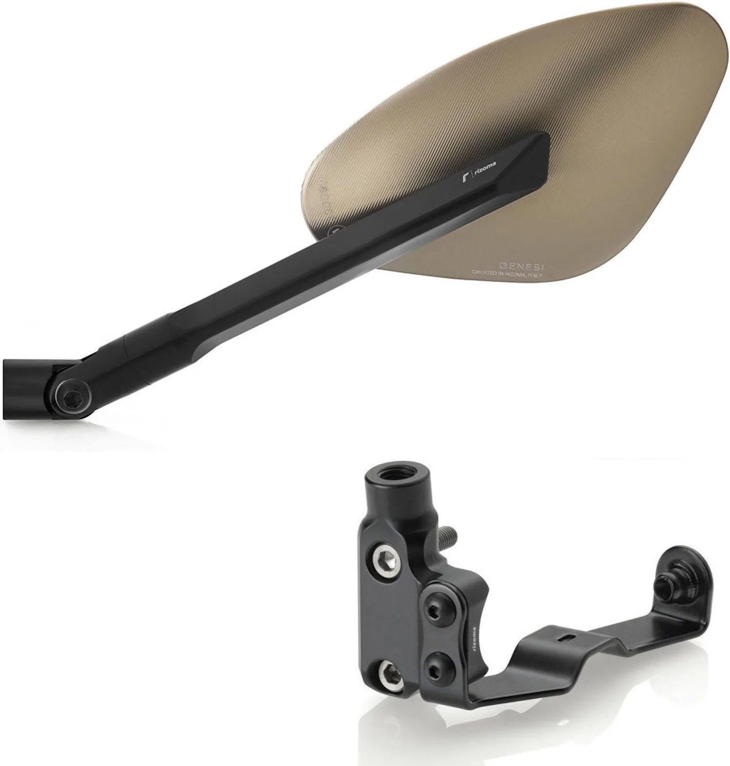 Espejo Side Mount Izquierdo Genesi - Rizoma Compatible Con Mv Agusta Rivale 800 Eas (2013-2019)