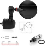 Mirror End Mount Left Universal Ø24,5(21>23) Spy-R Ø57 - Rizoma Compatible With Moto Guzzi