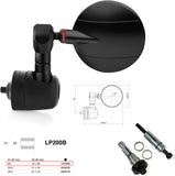 Mirror End Mount Left Universal Ø22(13>20) Spy-R Ø57 - Rizoma Compatible With Benelli