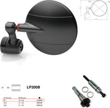 Mirror End Mount Left Universal Ø22(13>20) Spy-R Ø94.5 - Rizoma Compatible With Kawasaki