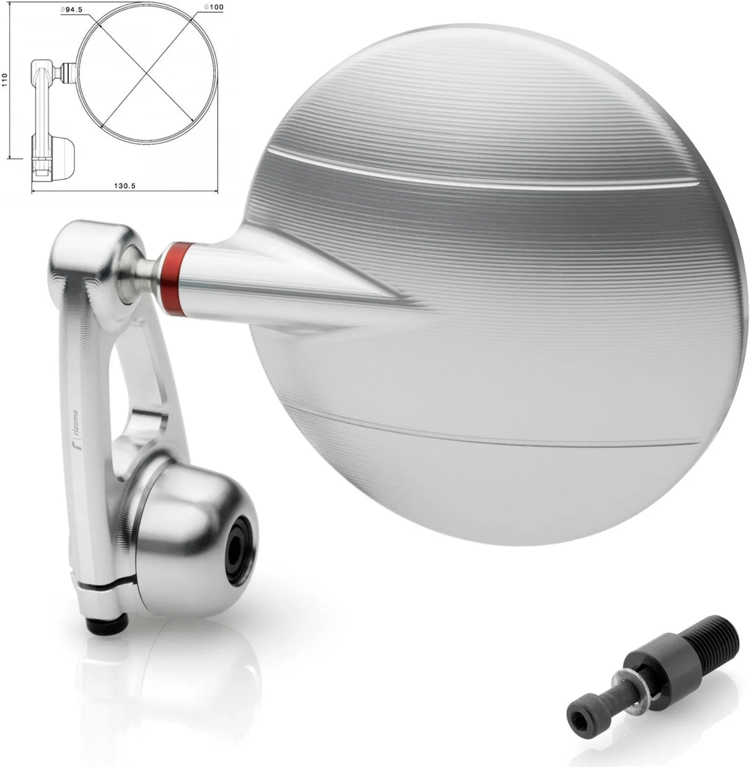 Espejo End Mount Derecho Spy-Arm Ø94.5 - Rizoma Compatible Con Yamaha T-Max 560 (2020)