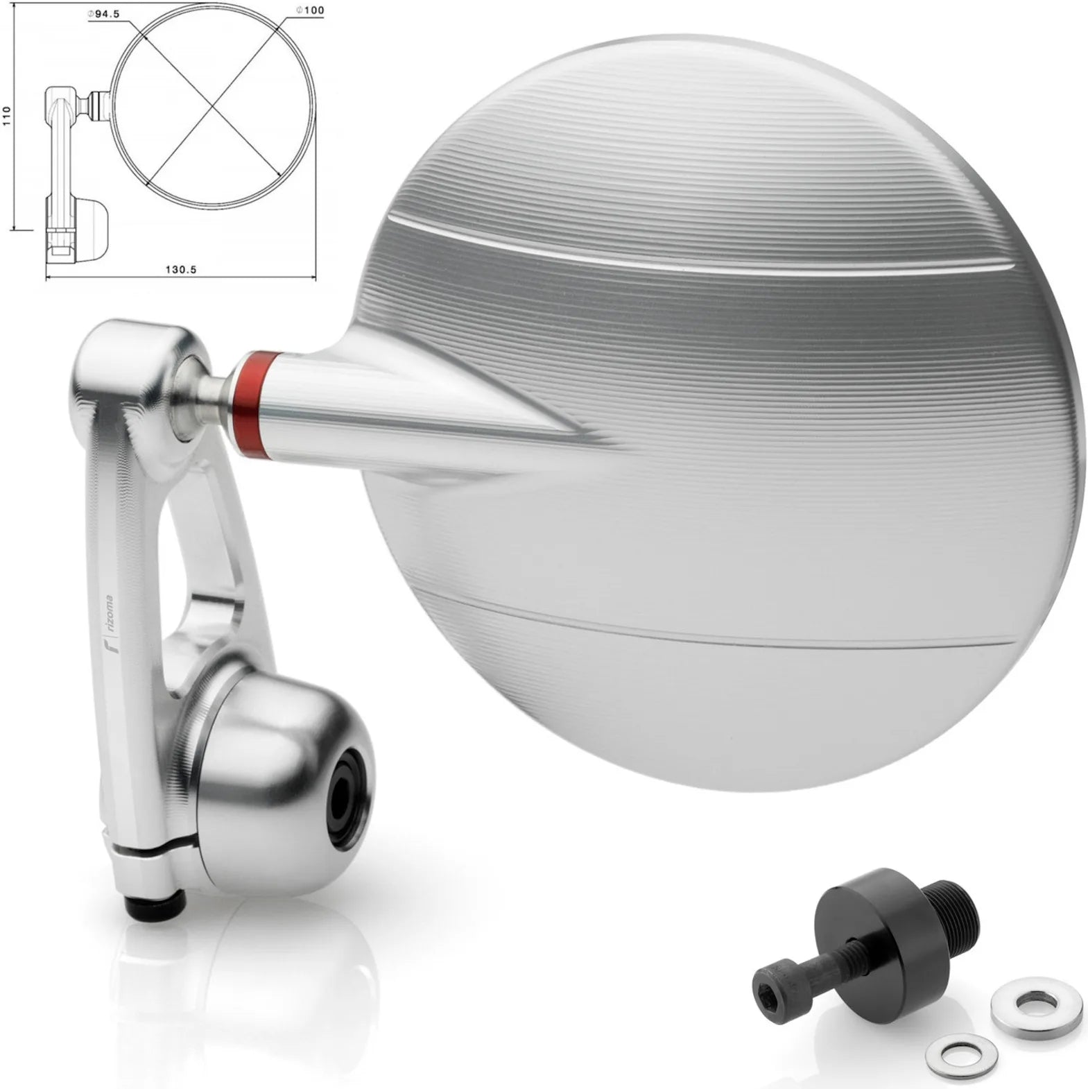 Espejo End Mount Derecho Spy-Arm Ø94.5 - Rizoma Compatible Con Kawasaki Ninja 1000