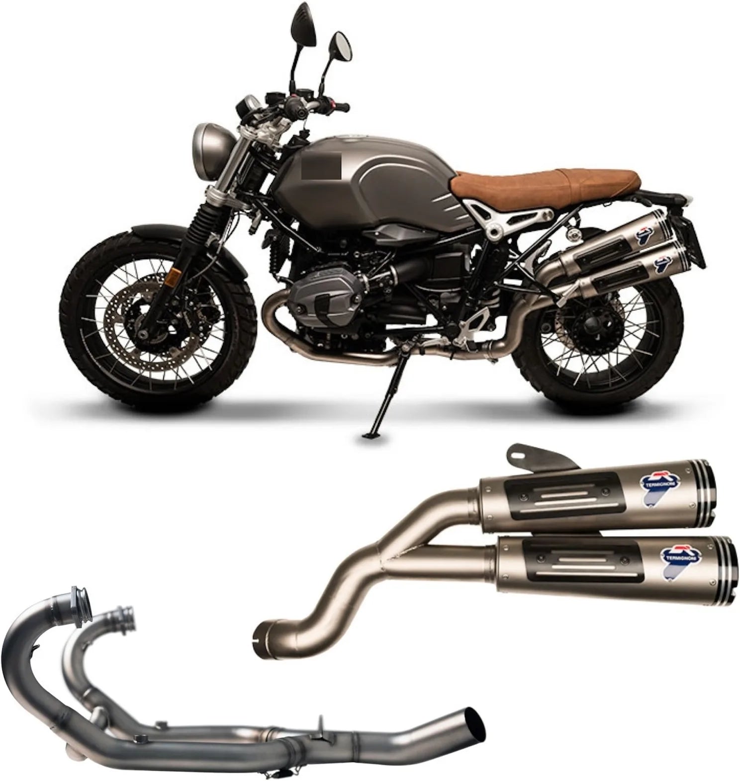 Sistema De Escape Completo Sin Catalizador Y Con Homologación Acústica Conical Acero Inox Copa Aluminio - Termignoni Compatible Con Bmw Ninety (2016-2020)