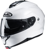 Casco Modular Para Moto Hjc C91N Advanced Polycarbonate Composite Blanco Perlado Talla 08 M