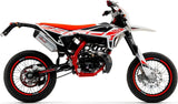 Sistema De Escape Completo Sin Catalizador Y Con Homologación Acústica Sonic Aluminio Fondo Carby - Giannelli Compatible Con Beta Rr 50 Enduro (2021-2023)
