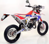 Complete Non-Catalytic Exhaust System With Sound Certification Enduro 2T Carbon - Giannelli Compatible With Fantic Motor 50 Er Mr Competition (2017)