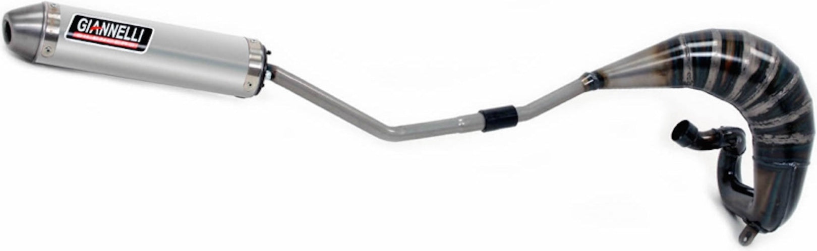 Complete Non-Catalytic Exhaust System With Sound Certification Enduro 2T Aluminium - Giannelli Compatible With Derbi Senda 50 R Xrace - Xtreme (2009-2015)