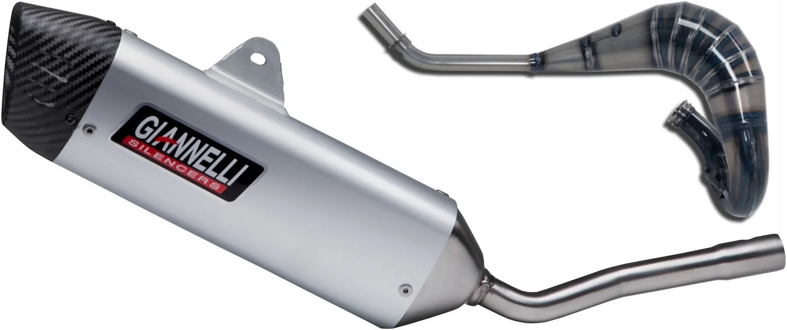 Sistema De Escape Completo Sin Catalizador Y Con Homologación Acústica Sonic Aluminio - Giannelli Compatible Con Vent Moto Baja 50 (2021)