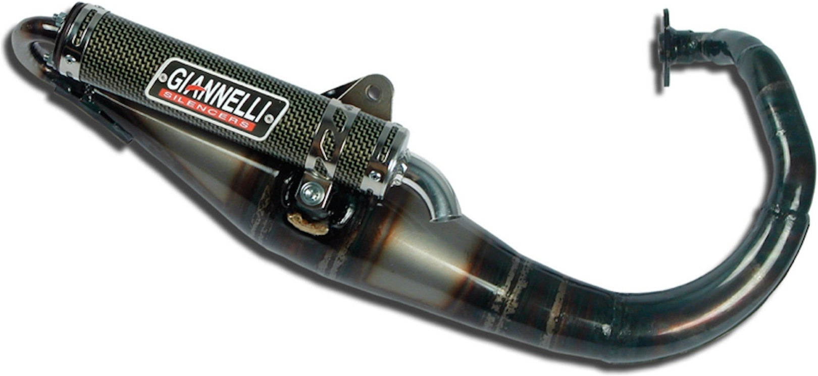 Complete Exhaust System Without Catalytic Converter And Without Sound Certification Reverse - Giannelli Compatible With Piaggio Nrg 50 (1995-2001)